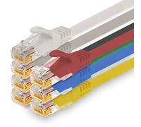 1CONN - Cavo di rete da 3 m, Ethernet, LAN e cavo patch per la massima velocità Internet e collega tutti i dispositivi con presa RJ 45 7 colori - 7 pezzi