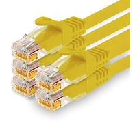 1CONN - Cavo di rete da 3 m, Ethernet, LAN e patch per la massima velocità Internet e collega tutti i dispositivi con presa RJ 45 giallo - 5 pezzi