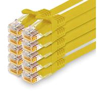 1CONN - Cavo di rete da 3 m, Ethernet, Lan & Patch per la massima velocità Internet e collega tutti i dispositivi con presa RJ 45 giallo - 10 pezzi