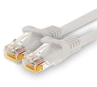 1CONN - Cavo di rete da 5 m, Ethernet, Lan & Patch per la massima velocità Internet e collega tutti i dispositivi con presa RJ 45 bianco - 1 pezzo