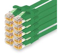 1CONN - Cavo di rete da 7,5 m, Ethernet, LAN, cavo patch per la massima velocità Internet e collega tutti i dispositivi con presa RJ 45 verde - 10 pezzi
