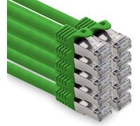 1CONN Cavo di rete Ethernet CAT.7, 0,25 m, 10 pezzi, cavo patch S-FTP LSZH PIMF 10 GB s RJ45, spina Cat6a