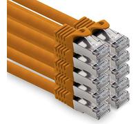1CONN Cavo di rete Ethernet CAT.7, 2,0 m, colore arancione, 10 pezzi, cavo patch S-FTP LSZH PIMF 10 GB s RJ45, spina Cat6a