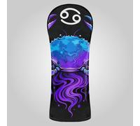 1constellation - Coprimazza da golf con segni zodiacali cancri, in pelle di alta qualità, impermeabile, con targhetta numerica, per conducenti ibridi e legni da fairway