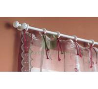 1COPPIA BASTONE A STRAPPO D 11 MM BIANCO 120 CM CON SUPPORTI :