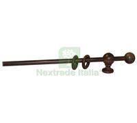 1COPPIA BASTONE A STRAPPO D 11 MM NOCE 120 CM CON SUPPORTI: