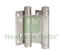 1COPPIA CERNIERE A MOLLA TIPO "BOMMER" ACCIAIO NICHELATO ART.101 MM.100 :