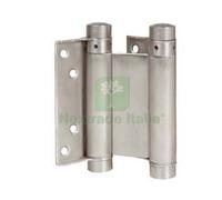 1COPPIA CERNIERE A MOLLA TIPO "BOMMER" ACCIAIO NICHELATO ART.101 MM.75: