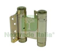 1COPPIA CERNIERE A MOLLA TIPO "BOMMER" ACCIAIO OTTONATO ART.101 MM.125: