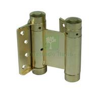 1COPPIA CERNIERE A MOLLA TIPO "BOMMER" ACCIAIO OTTONATO ART.101 MM. 75:
