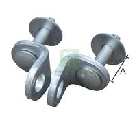 1COPPIA OCCHIOLO PORTA LUCCHETTO FISSO DIST.PERNO OCCHIO MM.16 (A);