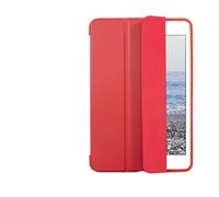 1fortunate custodia Triple Foldable Silicone Protective Cover, TPU+PU Leather Case Suitable for iPad 2024 Pro 11 inch(Rosso)