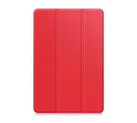 1fortunate custodia Triple-foldable Silicone Shell Leather Protective Case Suitable for Redmi Pad SE 8.7 inches 2024(Rosso)