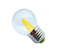 1fortunate lampadine, Confezione da 50 Lampadine a Filamento LED AC220V E27 G45 4W Lampadina Rotonda Trasparente/Colorata Lampada a Sospensione Sorgente Luminosa(Giallo)