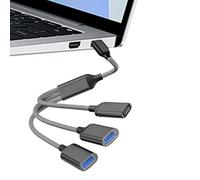 1ft 1ft 1 a 3 cavo separatore USB | Cavo di estensione USB per auto, PC, laptop | Adattatore di connessione rapida per accessori, trasferimento di dati stabile e alimentazione Fiabl