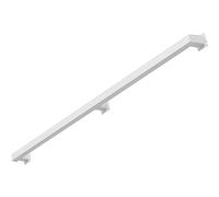 1ft-20ft Pipe Staircase Banister Hand Rails Square Handrail，Wall Mounted Hand Railings for Steps or Stairs，Black Metal Wrought Iron Grab Rail, Towel Bar(White,6ft/180cm)