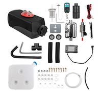 1inchome 2KW / 5KW / 8KW Riscaldatore ad Aria Diesel 12V Riscaldatore di parcheggio per Camion per Barche per Auto con Interruttore LCD (Fibra di Carbonio Nero, 5KW Nuovo Telecomando)