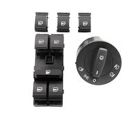 1K0941431Q 1K4959857B Per VW Per Jetta MK5 Per Golf 5 6 Per Tiguan Per Passat B6 CC Per Caddy Pulsante Interruttore Controllo Fari Alzacristalli Interruttore Finestra Auto(4 PZ)