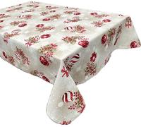 1KDreams Tovaglia natalizia. Design raffinato e moderno. Shabby chic in chiave moderna. Made in Italy. (130 x 240 cm)