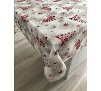 1KDreams Tovaglia natalizia in cotone. Design raffinato e moderno. Shabby chic in chiave moderna. (130x300 cm)