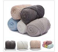 1KG 1000G Super Velluto Grosso Filato Spesso Bulky Filo Gigante Borsa Bianca per Lavorare a Mano Braccio Fai da Te Morbido Grande Coperta Tappeto 자이 Rose pink 1KG