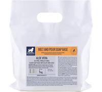 1kg Base per sapone di glicerina Aloe Vera, senza SLS transparente, Base per Saponette, Melt and Pour (Sciogli e versa), Aloe Vera