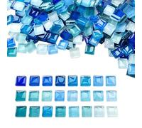 1kg Tessere Mosaico Piastrelle Vetro Quadrate Blu Fai da Te Circa 1200 | Cristallo, Mini Tessere, Progetti Artistici, Decorazioni per la Casa