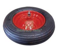 1KIT RUOTA PNEUMATICA X CARRIOLA WORKIT 3.50X8" DISCO METALLO ASSE MM 12X170 + :