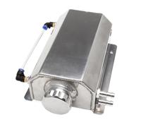 1L/2L Quadrato Del Liquido di Raffreddamento Motore Radiatore Troppo Pieno Cattura Olio Combustibile con Tappo Scarico Sfiato in Alluminio(2L-Silver)