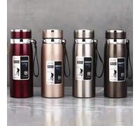 1L/33,81oz Borraccia termica, mantiene le bevande calde/fredde, adatta per acqua, tè, caffè, in acciaio inossidabile a vuoto, può essere utilizzata anche come tazza, essenziale per il ritorno a scuola