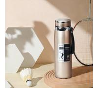 1L/33,81oz Bottiglia d'acqua isolata, mantiene le bevande calde/fredde, adatta per acqua, tè, caffè, in acciaio inossidabile a vuoto, può essere utilizzata anche come tazza, essenziale per il ritorno