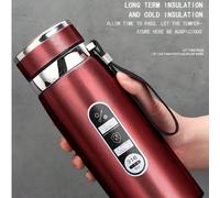 1L/33.81oz Bottiglia termica per acqua, mantiene freddo e caldo, bottiglia per acqua, tè, caffè, sottovuoto in acciaio inossidabile, può essere utilizzata come tazza per acqua, ritorno a scuola Argent