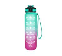 【1L】Bottiglia d'acqua sportiva con tempistiche - Bottiglia senza BPA da 1000 ml con cannuccia, bottiglia a prova di perdite Bottiglia d'acqua per bici da acqua per uomo Donna Ciclismo Escursionismo