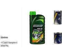 1L Olio Motore FANFARO LSX JP 5W-30 1x MANNOL Additivo Leak-Stop + Flush Motore
