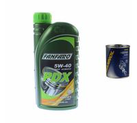1L Olio Motore FANFARO PDX 5W-40 1x MANNOL Flush Motore ADDITIVO