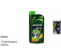 1L Olio Motore FANFARO TDI 10W-40 1x MANNOL Leak-Stop ADDITIVO