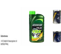 1L Olio Motore FANFARO VDX 5W-30 1x MANNOL Leak-Stop ADDITIV+Flush Motore