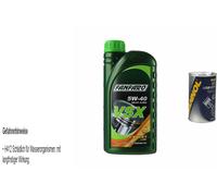 1L Olio Motore FANFARO VSX 5W-40 1x MANNOL Leak-Stop ADDITIVO