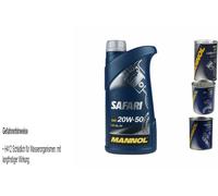 1L Olio Motore MANNOL Safari 20W-50 1xLeak-Stop+Motor Doctor+Motor Flush
