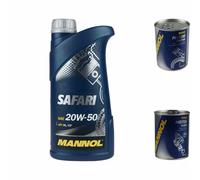 1L Olio Motore MANNOL Safari 20W-50 1xMotor Doctor+Motor Flush