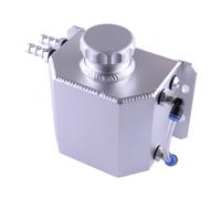 1L Silver Radiator Coolant Overflow Bottle Water Reservoir Tank w/ Cap