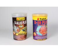 1L Tropical Discus Allio Gran + 1L Discus Flocken D 50 Plus Granulato Pesci