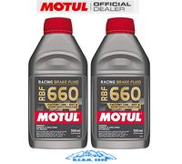 1LT 500ml X2 OLIO FRENI MOTUL RBF 660 FACTORY LINE AUTO MOTO DOT 4