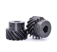 1M 13 15 20 26 30 denti ingranaggio intrecciato ingranaggio elicoidale a 45 gradi foro 6/8/10/12/14/15/16 mm 45# acciaio 1 pz(16mm,1M 20Teeth)
