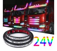1M 2M 2.4M atmosfera decorativa striscia luminosa a Led RGB luce di avvertimento colorata flessibilità 5-10W RGB faro Bar camion luce 24V