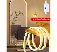 1m/2m/3 metri/4m/5m Striscia luminosa decorativa a LED sensibile al tocco, illuminazione ambiente flessibile e dimmerabile USB, luce per specchio da trucco e bagno 4m,3 milioni,5 metri,2 milioni,1 mil