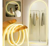 1m/2m/3m/4m/5m Strip di luce al neon a LED sensibile al tocco, illuminazione decorativa flessibile dimmerabile USB, specchio per trucco, illuminazione per specchio del bagno 4m,3 milioni,5 metri,2 mil