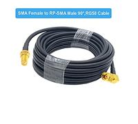 1m 2m 5m 10m 20m SMA Maschio a. Sma. Cavo coassiale maschio RG58 50OHM Sma. Adattatore del connettore del cavo del cavo dell'antenna dell'antenna WiFi WiFi(SMA F to RPSMA M90,25M)