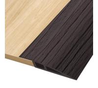 1M * 5cm Soglia di Dislivello Pavimento in PVC Autoadesiva, Profilo di Transizione Pavimento per Dislivello di 5-10mm, Listelli di Collegamento a Pavimento per Pavimenti Parquet (Noce Scuro)