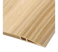 1M * 5cm Soglia di Dislivello Pavimento in PVC Autoadesiva, Profilo di Transizione Pavimento per Dislivello di 5-10mm, Listelli di Collegamento a Pavimento per Pavimenti Parquet (Legno Rovere Bianco)